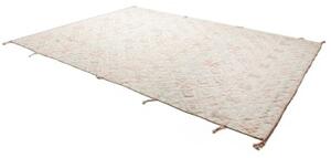 Tappeto Berbero Geometrico Avorio Rosa Antico 262x370 Cm