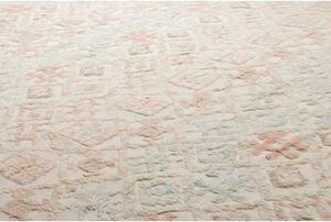 Tappeto Berbero Geometrico Avorio Rosa Antico 262x370 Cm