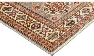 Tappeto Kazak Fine Stilizzato Grigio Beige Corsia 83x291 Cm