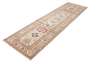 Tappeto Kazak Fine Stilizzato Grigio Beige Corsia 83x291 Cm