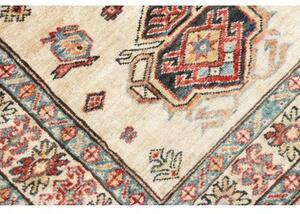 Tappeto Kazak Fine Geometrico Avorio Rosso Corsia 80x242 Cm