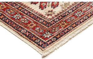 Tappeto Kazak Fine Geometrico Avorio Rosso Mattone Corsia 78x267 Cm