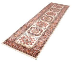 Tappeto Kazak Fine Geometrico Avorio Rosso Mattone Corsia 78x267 Cm