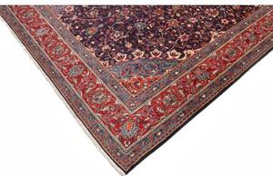 Tappeto Sarough Medaglione Floreale Blu Scuro Rosso 220x343 Cm
