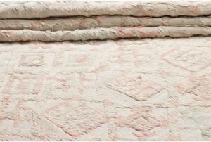 Tappeto Berbero Geometrico Avorio Rosa Antico 262x370 Cm