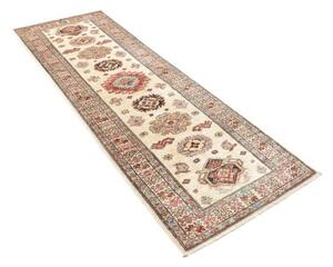 Tappeto Kazak Fine Geometrico Avorio Rosso Corsia 80x242 Cm