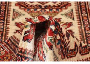 Tappeto Kazak Fine Geometrico Avorio Rosso Mattone Corsia 78x267 Cm