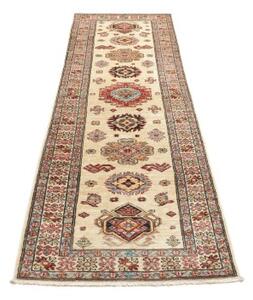 Tappeto Kazak Fine Geometrico Avorio Rosso Corsia 80x242 Cm