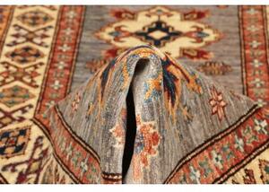 Tappeto Kazak Fine Stilizzato Grigio Beige Corsia 83x291 Cm