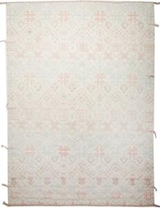 Tappeto Berbero Geometrico Avorio Rosa Antico 262x370 Cm