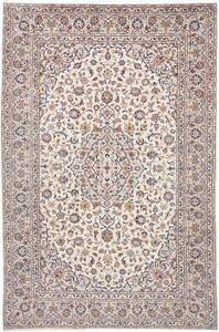 Tappeto Kashan Medaglione Floreale Avorio Blu 200x303 Cm