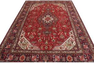 Tappeto Tabriz Stilizzato Rosso Blu Scuro 204x304 Cm