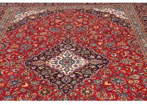 Tappeto Ardakan Medaglione Floreale Rosso Blu Scuro 250x357 Cm