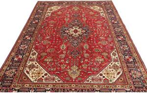 Tappeto Tabriz Stilizzato Rosso Blu Scuro 197x300 Cm