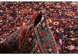 Tappeto Sarough Medaglione Floreale Blu Scuro Rosso 220x343 Cm