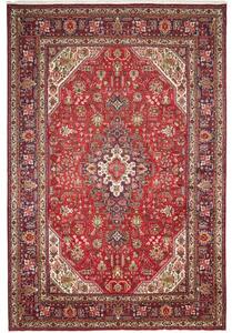 Tappeto Tabriz Stilizzato Rosso Blu Scuro 204x304 Cm