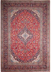 Tappeto Ardakan Medaglione Floreale Rosso Blu Scuro 250x357 Cm