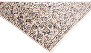 Tappeto Kashan Medaglione Floreale Avorio Blu 200x303 Cm