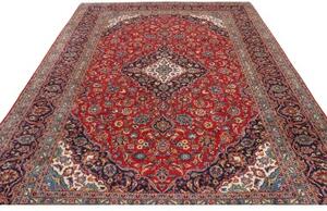 Tappeto Ardakan Medaglione Floreale Rosso Blu Scuro 250x357 Cm
