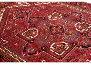 Tappeto Gorawan Stilizzato Rosso Scuro Nero 204x294 Cm
