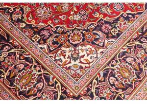 Tappeto Ardakan Medaglione Floreale Rosso Blu Scuro 215x308 Cm