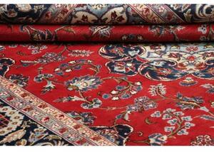 Tappeto Nadjafabad Medaglione Floreale Rosso Blu Scuro 260x356 Cm