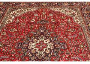 Tappeto Tabriz Stilizzato Rosso Avorio 198x293 Cm