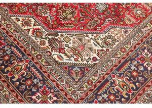 Tappeto Tabriz Stilizzato Rosso Avorio 198x293 Cm