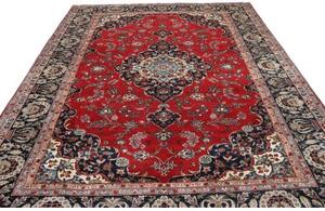 Tappeto Nadjafabad Medaglione Floreale Rosso Blu Scuro 260x356 Cm