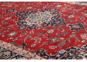 Tappeto Nadjafabad Medaglione Floreale Rosso Blu Scuro 260x356 Cm