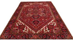 Tappeto Gorawan Stilizzato Rosso Scuro Nero 204x294 Cm