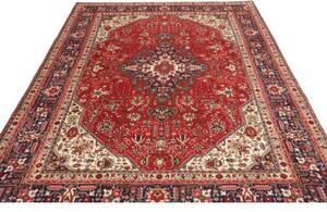 Tappeto Tabriz Stilizzato Rosso Blu Scuro 204x286 Cm