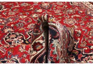 Tappeto Mashad Medaglione Floreale Rosso Blu Scuro 244x340 Cm