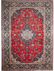 Tappeto Nadjafabad Medaglione Floreale Rosso Blu Scuro 260x356 Cm