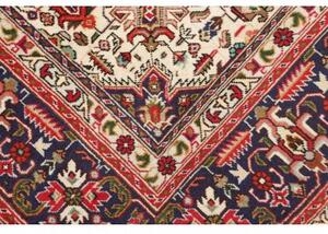 Tappeto Tabriz Stilizzato Rosso Blu Scuro 204x286 Cm
