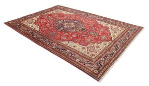 Tappeto Tabriz Medaglione Floreale Rosso Blu 202x300 Cm
