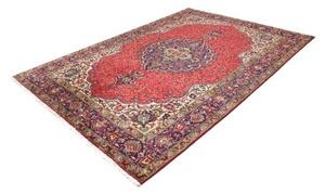 Tappeto Tabriz Medaglione Floreale Rosso Blu Scuro 200x293 Cm
