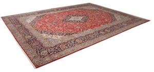 Tappeto Ardakan Medaglione Floreale Rosso Blu Scuro 293x407 Cm