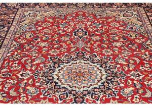 Tappeto Nadjafabad Medaglione Floreale Rosso Blu Scuro 215x340 Cm