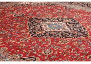 Tappeto Ardakan Medaglione Floreale Rosso Blu Scuro 293x407 Cm