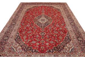 Tappeto Ardakan Medaglione Floreale Rosso Blu Scuro 252x350 Cm