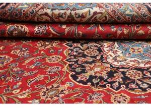 Tappeto Ardakan Medaglione Floreale Rosso Blu Scuro 293x407 Cm