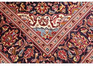 Tappeto Ardakan Medaglione Floreale Rosso Blu Scuro 200x312 Cm