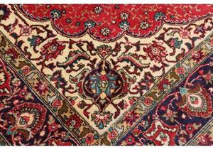 Tappeto Tabriz Medaglione Floreale Rosso Blu Scuro 200x293 Cm