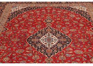 Tappeto Ardakan Medaglione Floreale Rosso Blu Scuro 243x342 Cm