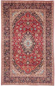Tappeto Ardakan Medaglione Floreale Rosso Blu Scuro 200x312 Cm