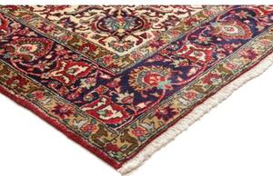 Tappeto Tabriz Medaglione Floreale Rosso Blu Scuro 200x293 Cm