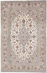 Tappeto Kashan Medaglione Floreale Avorio Blu 197x310 Cm