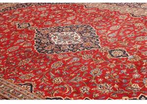 Tappeto Ardakan Medaglione Floreale Rosso Blu Scuro 243x342 Cm