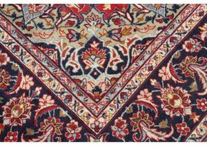 Tappeto Nadjafabad Medaglione Floreale Rosso Blu Scuro 215x340 Cm